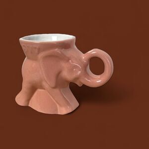 Frankoma 1977 Pink GOP Elephant Mug Republican Political Collectible USA